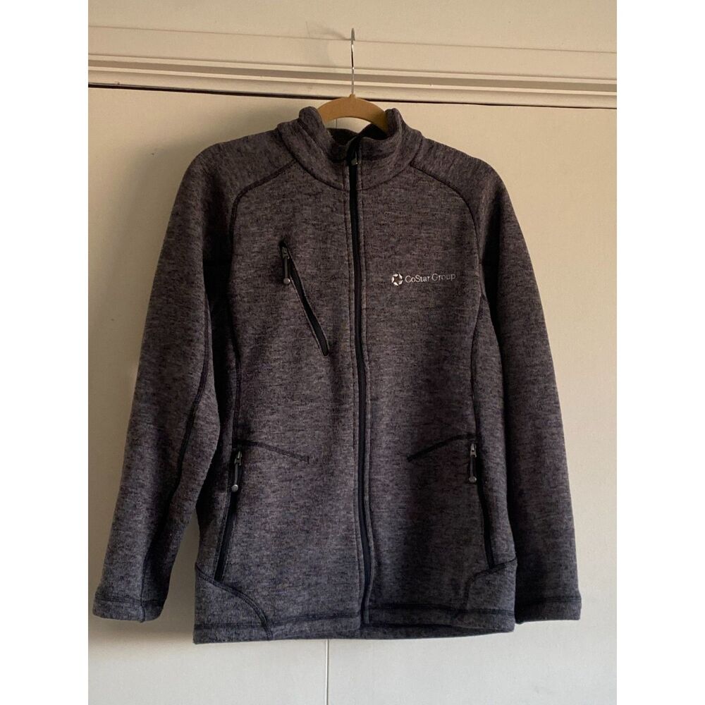 North End Sport Men’s Quarter Zip Fleece Pullover Heather Blue Purple Size S